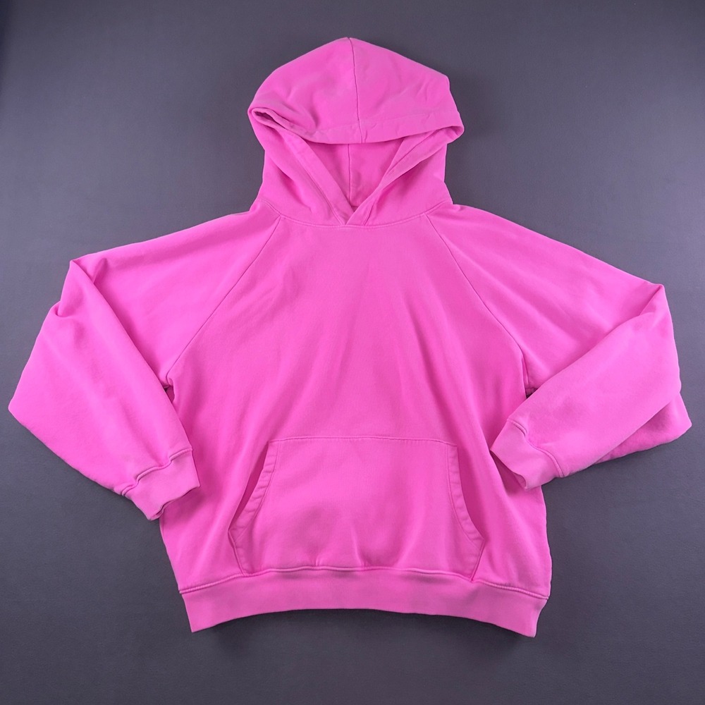 GAP Women Fleece Standout Pink Raglan Hoodie Sweatshirt S/523562-02 L